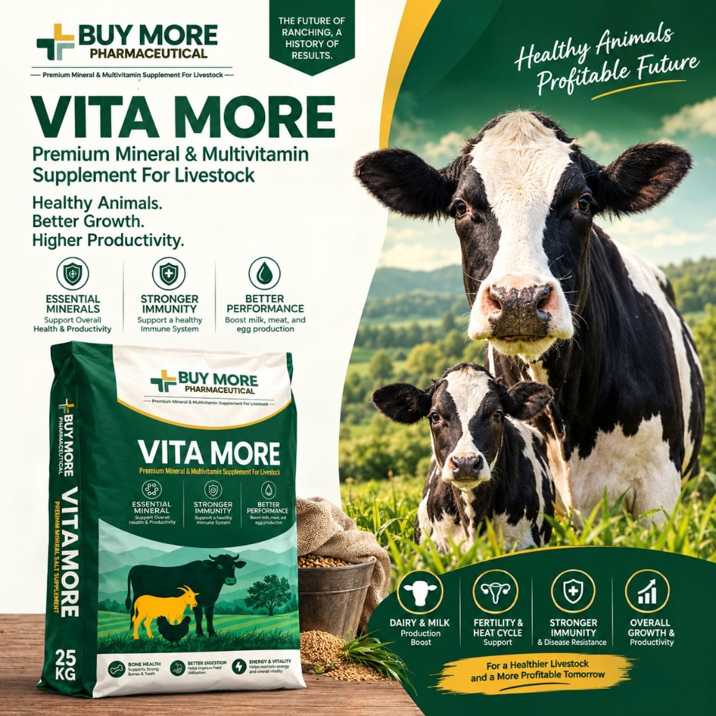 Vitamore Mineral 25 kg Bag on Commercial Dairy Farm